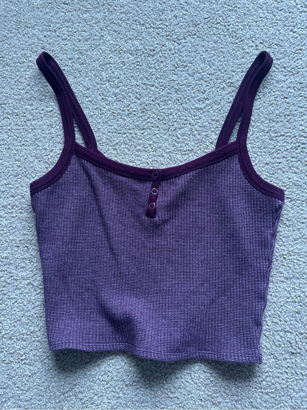 PacSun Two-Tone Purple Ribbed Crop Tank